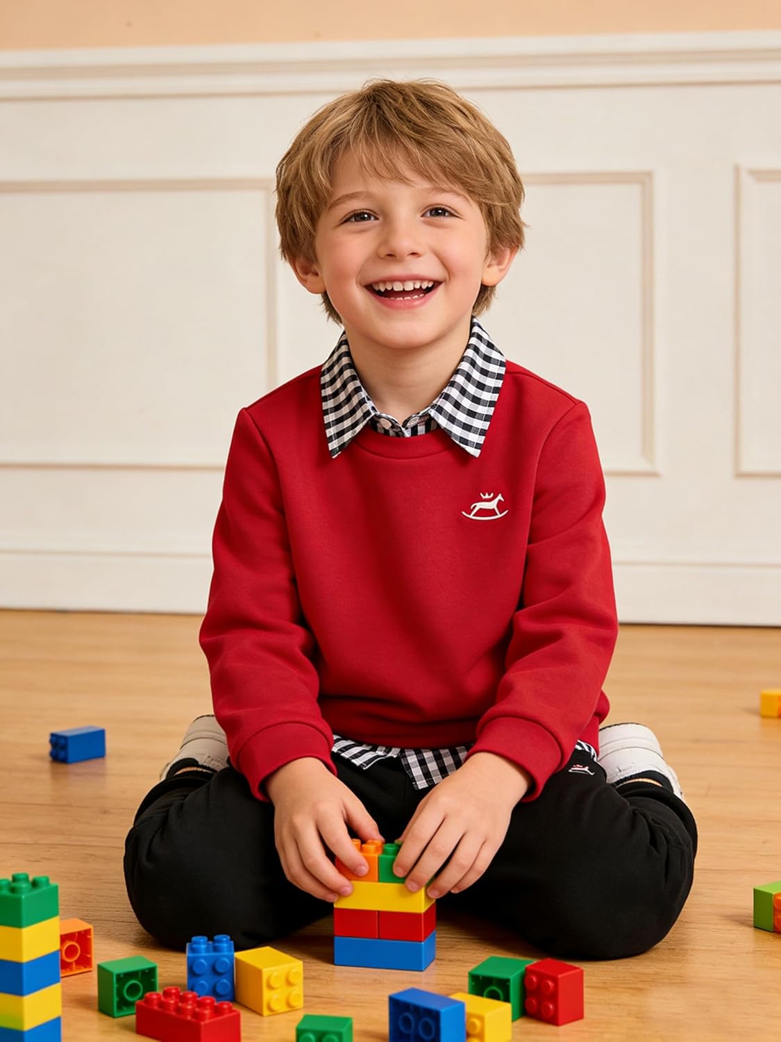 KIDLAGA Toddler Boy Clothes Long Sleeve Sweatshirt Tops and Pants Boys 2-Piece Kids Winter Outfits - Image 5