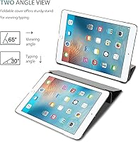 Vista 5 de ProCase Funda Inteligente para iPad Air de 10,5" 3ª Generación 2019 / iPad Pro 2017, Funda Delgada con Soporte con Parte Trasera Translúcida Negro