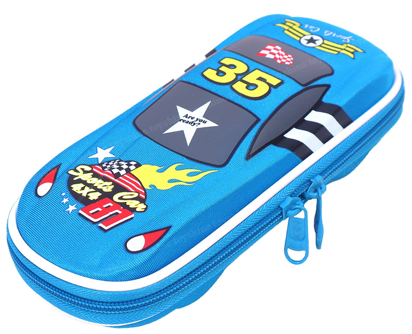 Toyshine Formula Car Hardtop Pencil Case with Compartments - Kids Large Capacity School Supply Organizer Students Stationery Box - Girls Boys Pen Pouch- Light Blue (B0BH4TRLTM) Amazon Price History, Amazon Price Tracker