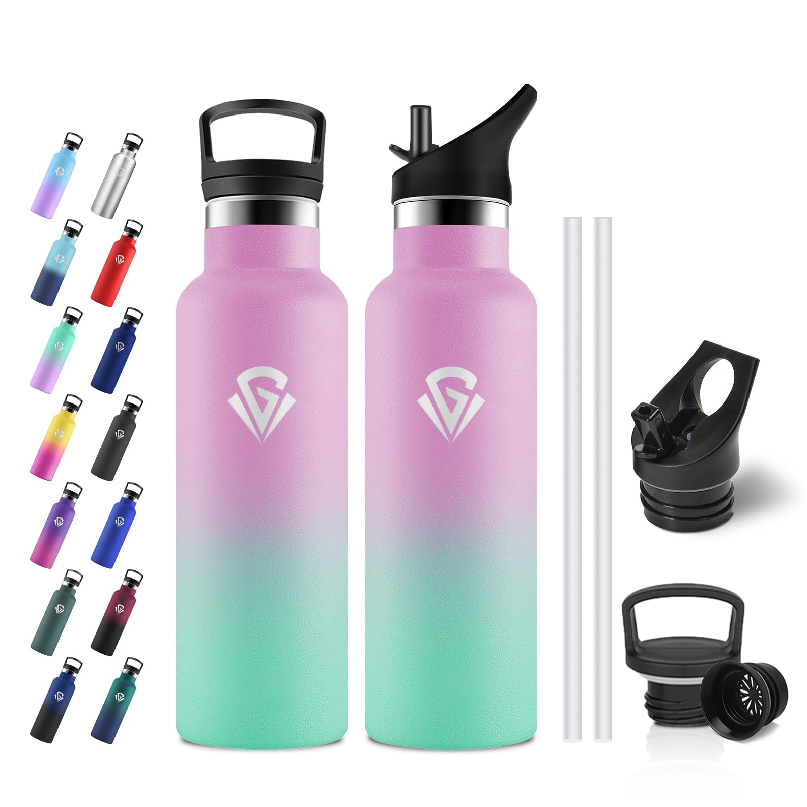 JAPORIA 500ml Thermal Water Bottle with Straw BPA Free Insulated Thermal Bottle for Office, School, Camping, Gym