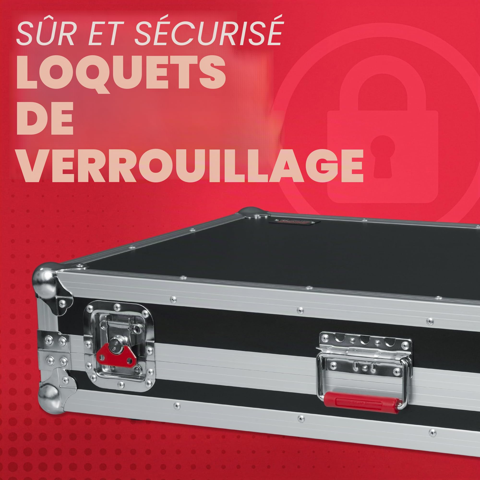 Gator Cases G-TOUR Series Guitare Pedal board avec étui ATA, roues et poignée de traction; Extra Large 32" x 17" (G-TOUR PEDALBOARD-XLGW)