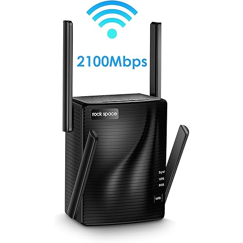 WiFi Extender - 2.1Gbps Internet Booster, Extended Coverage up to 2640sq.ft, Dual-Band 2.4ghz & 5ghz WiFi Repeater w/Gigabit Port, Support Multiple Devices, Internet Repeater, AP Mode