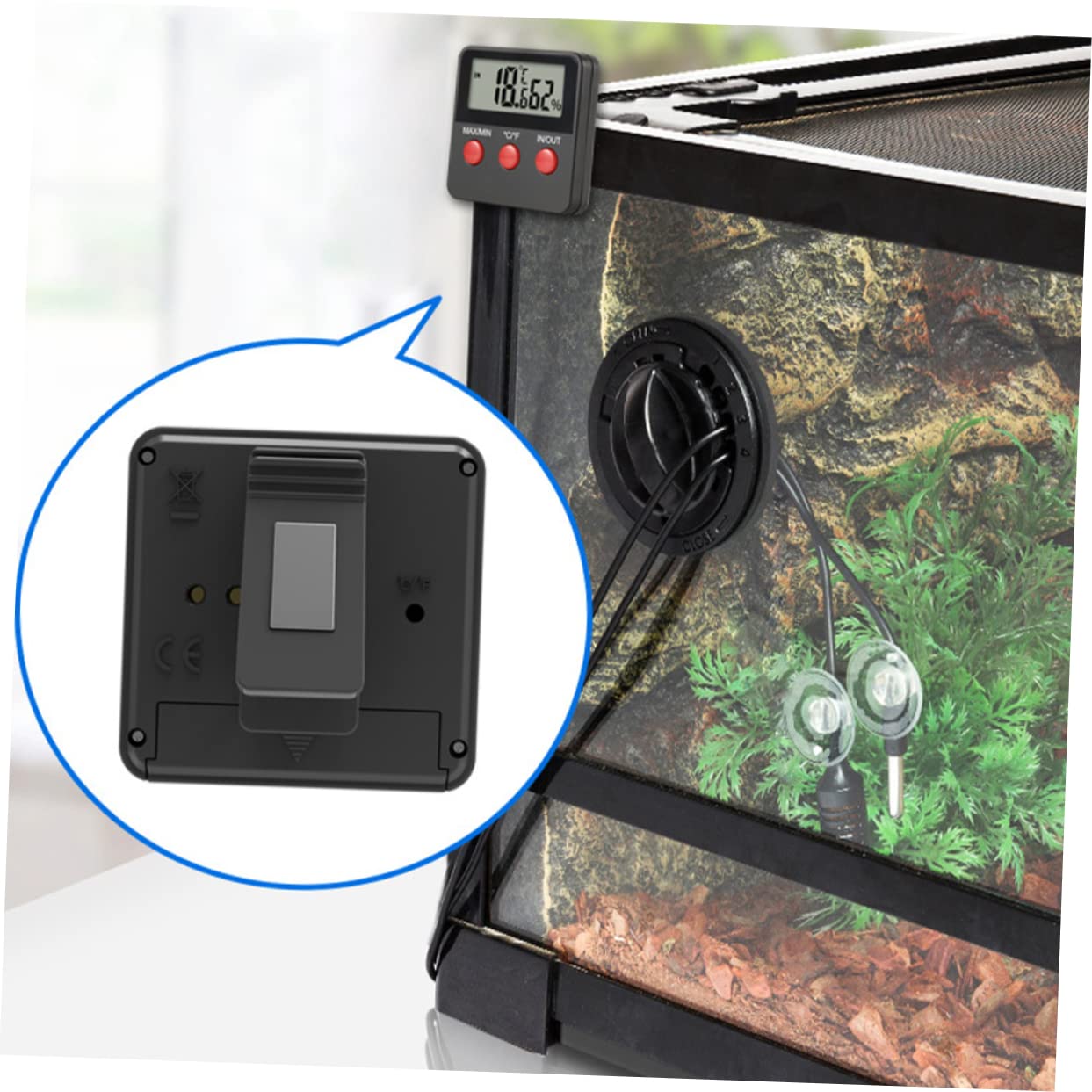 Yardwe 4sätze Digitaler Hygrometer Und Thermometer Für Terrarien Zur Präzisen Messung Von Temperatur Und Luftfeuchtigkeit Reptilientanks Und Brutkästen Für Reptilien Und