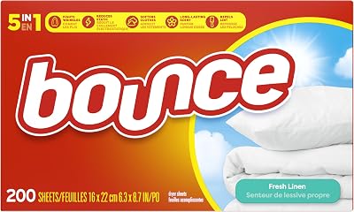 Bounce Fabric Softener Dryer Sheets, Fresh Linen, 200 Count