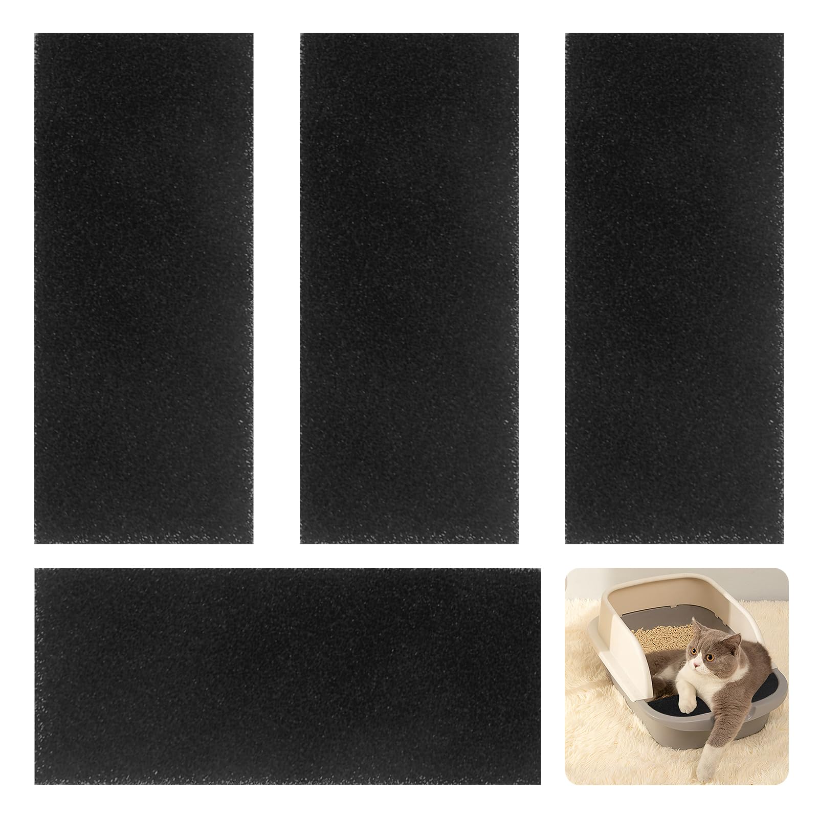 4 filtri ai carboni attivi, opachi, a carbone attivo, filtro in spugna per compostiera dei rifiuti da cucina, filtro a carbone, biometrica