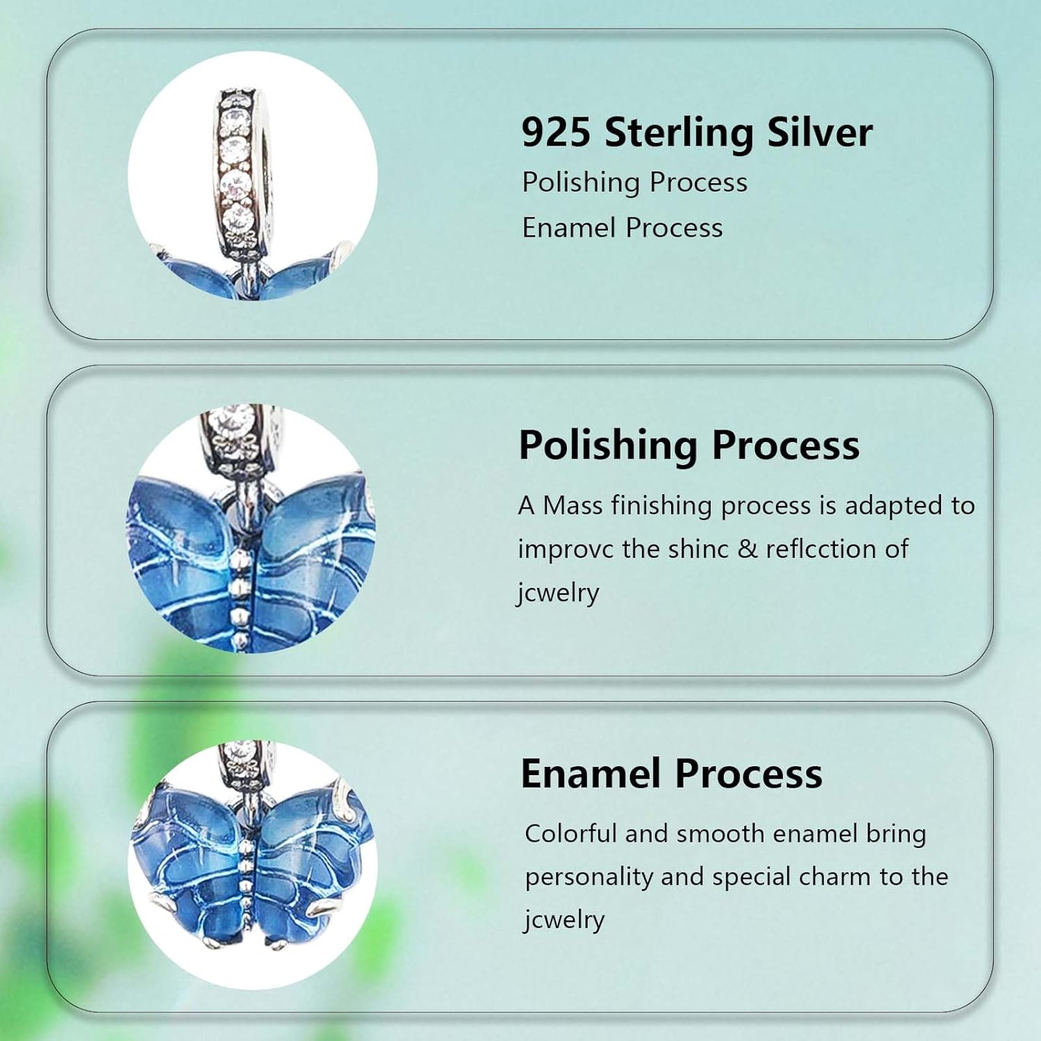 925 Sterling Silver Dangle Pendants - Minimalist Beading & Everyday Jewelry for Women Bracelet & Necklace Pendant - Image 3