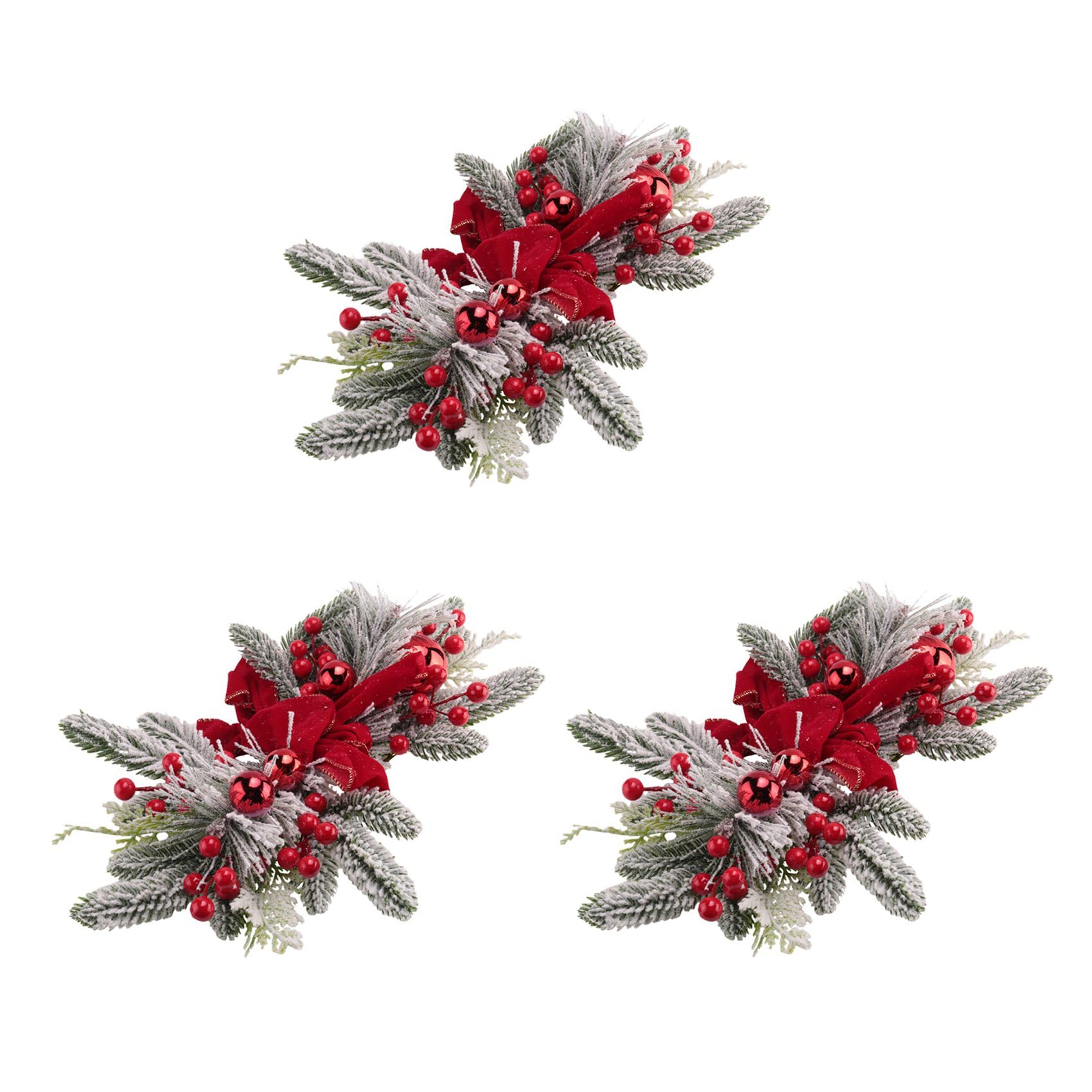 Guirlande de Noël extérieur intérieur rouge pour décoration de porte et fenêtre 3X