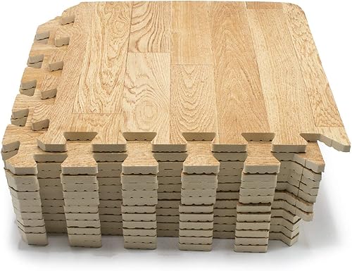 Miniatura 9 de Sorbus Tapetes de grano de madera entrelazados de espuma, cada baldosa de 1 pie cuadrado de 38 pulgadas de grosor, azulejos de madera - oficina en