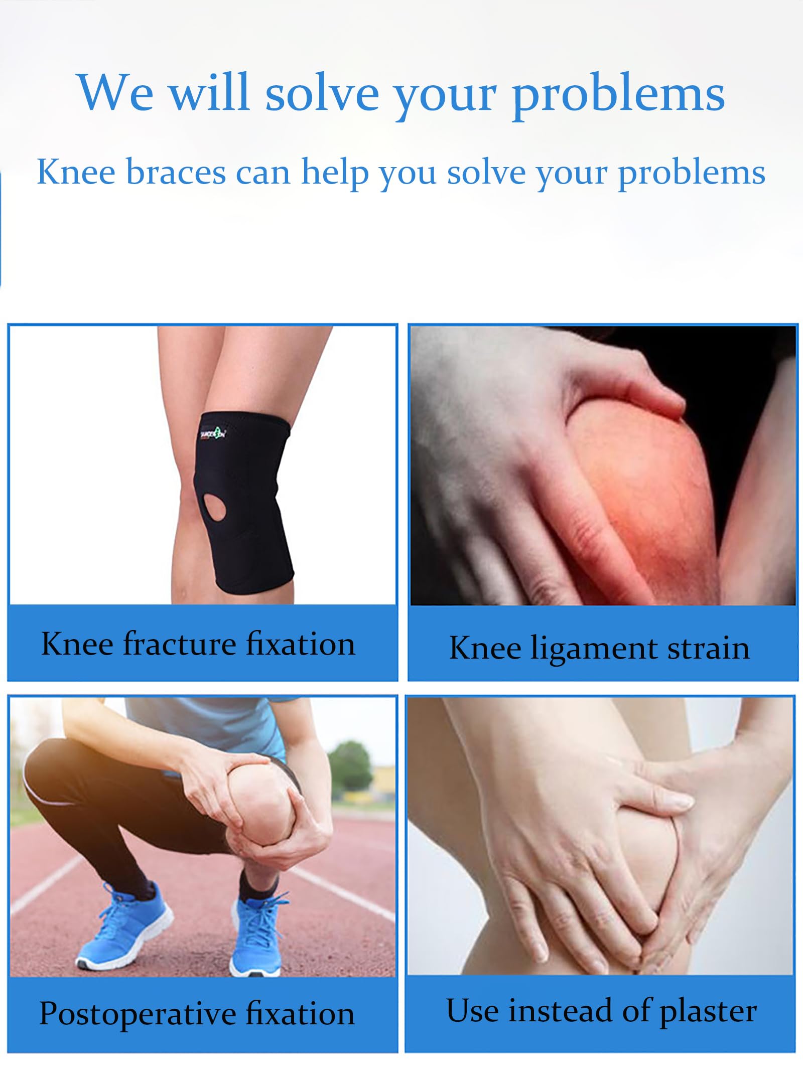Rodillera Offloader para Dolor De Rodilla, Rodillera con Bisagras ROM, Soporte Inmovilizador De Rodilla Ajustable, para Desgarro De Menisco, Lesiones De Ligamento Cruzado Anterior