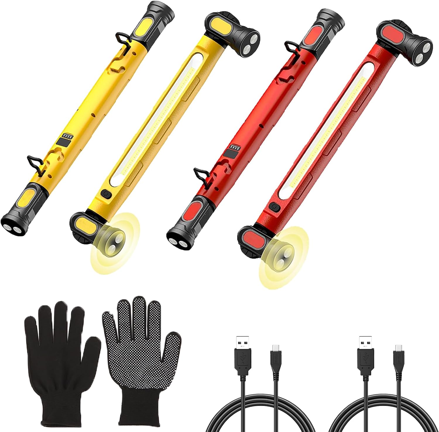 3000 Lumens Rechargeable Work Light, 5200mah LED Magnetic Work Light, Under Hood Work Light Bar with Hook 4 Modes for Car Repairing Outdoor Emergency Inspection Mechanic Garage (A#)