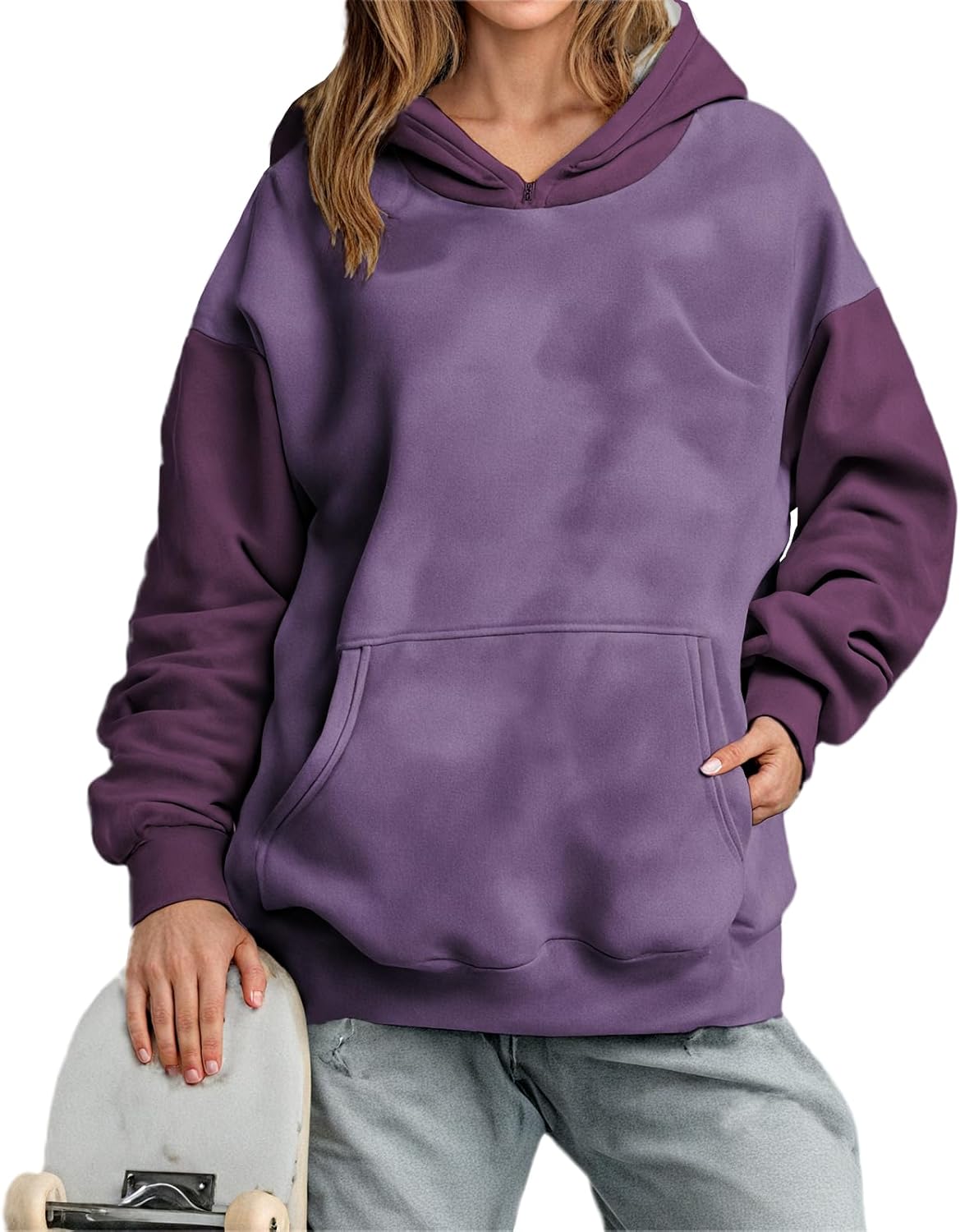 MARSVOVO Hoodies for Women Trendy Classic Pullover Comfy Sweatshirt Spring Fall Winter Cute Clothes with Pocket