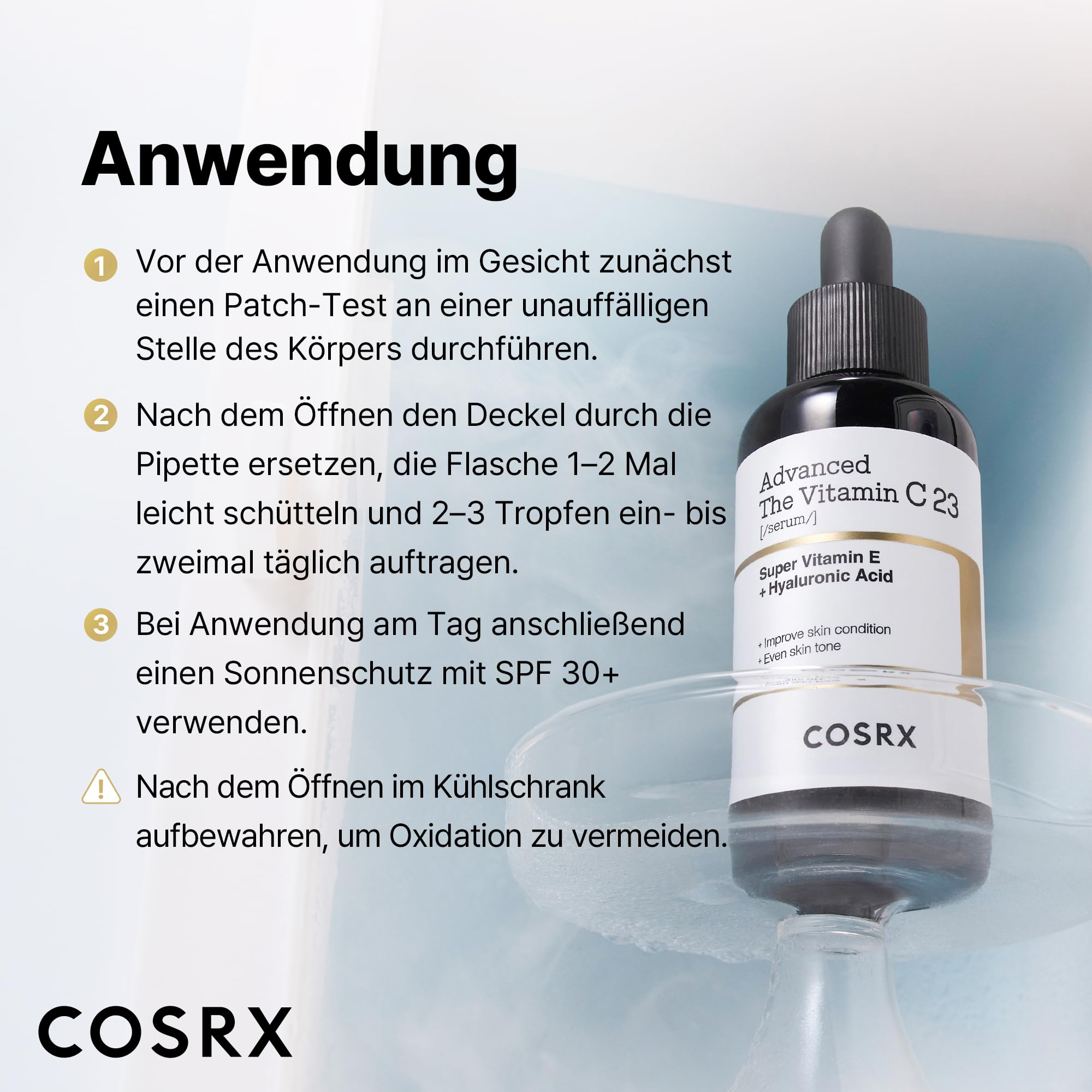 COSRX Advanced Pure Vitamin C 23% Serum mit Vitamin E & glutathion (Erneuerung), Vitamin C Gesichtsserum für einen strahlenden Teint, reduziert feine Linien, 20ml, Korean Skincare