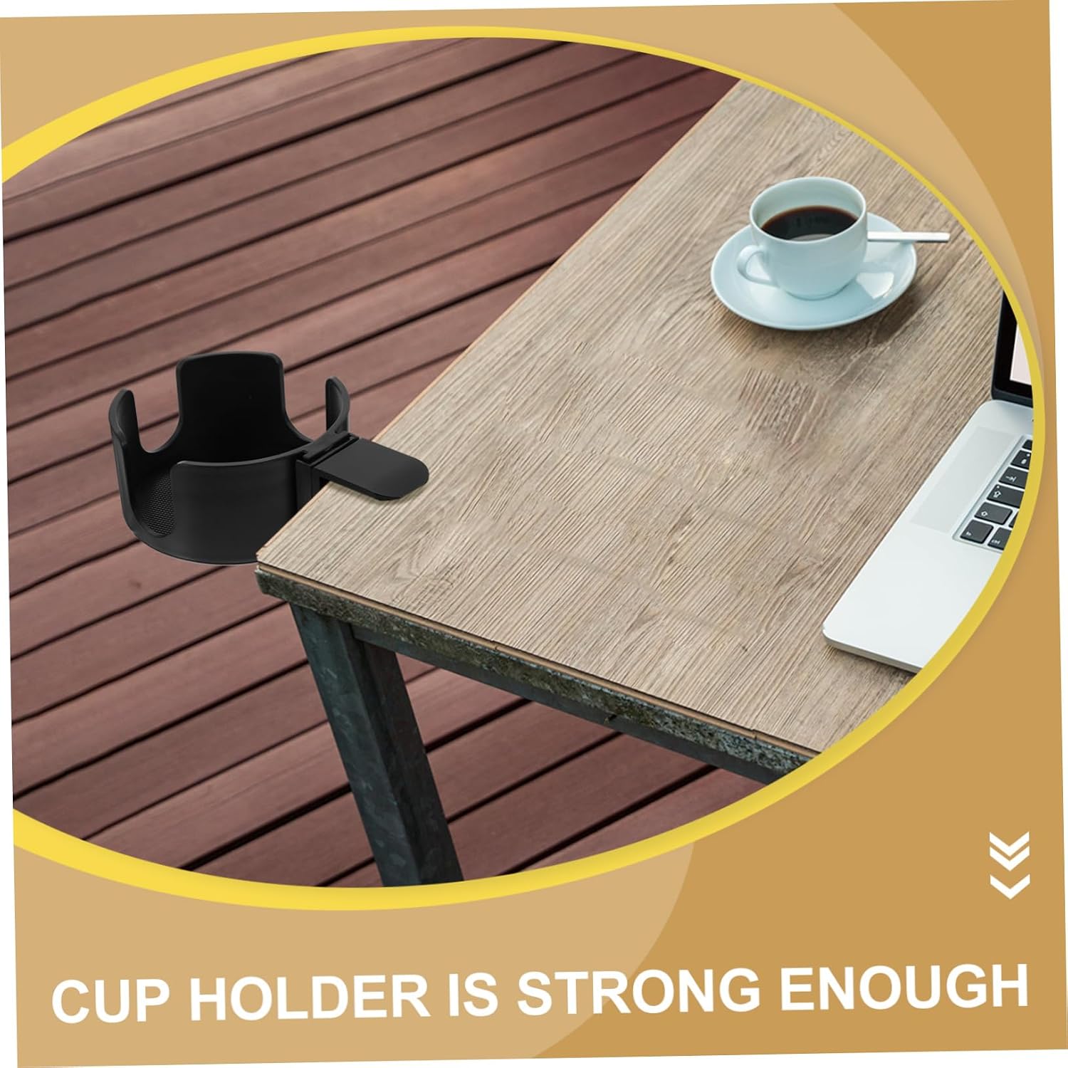 Table Cup Holder Clip Desktop Cup Rack Silver Clamp Holder Office Supplies