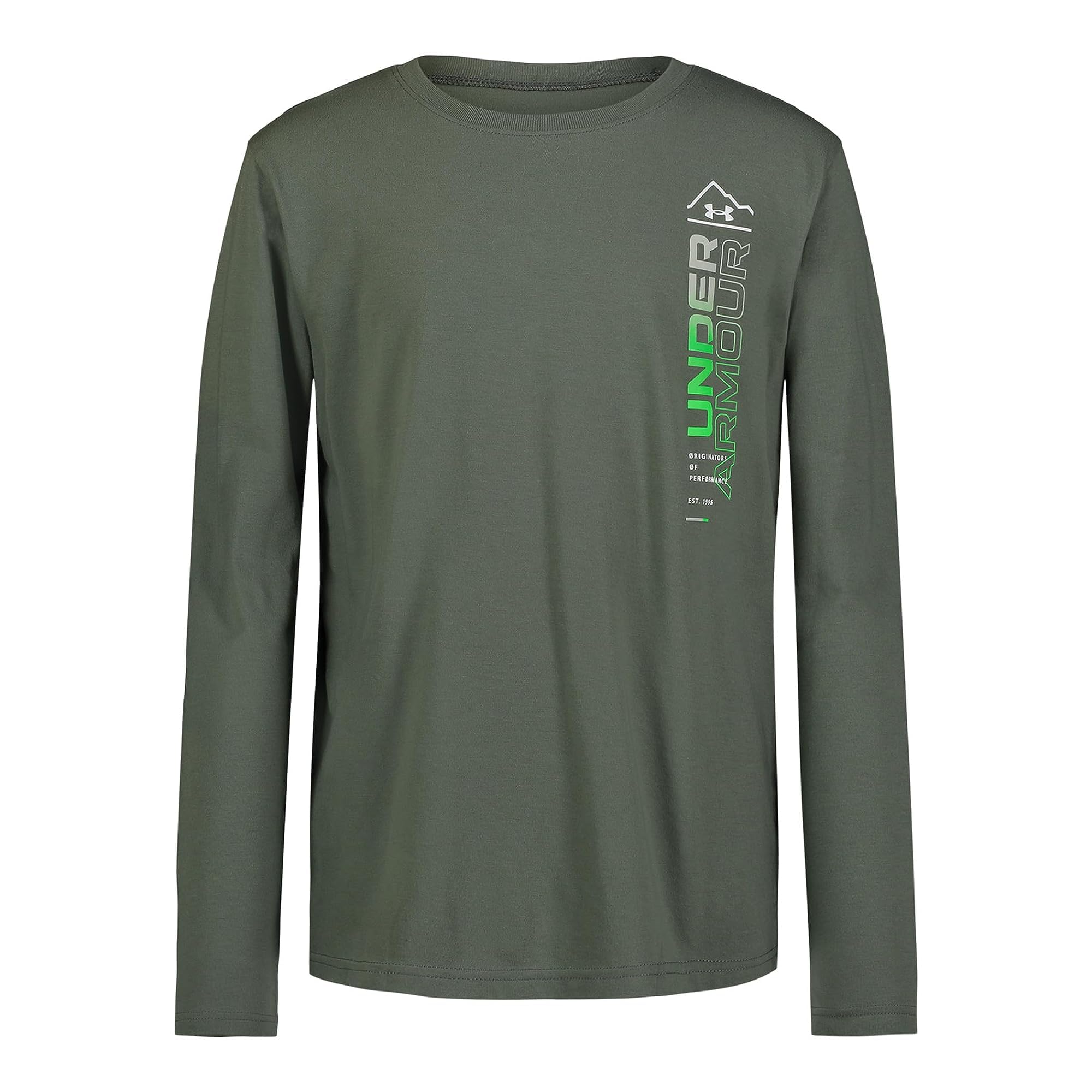Under Armour Boys Long Sleeve Shirt, Crewneck, Lightweight and Breathable