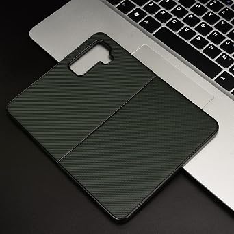 Microsoft Surface Duo 2用ケース、超薄型レザー耐衝撃保護ケース、PC+PUレザーフリップフォリオケースグリーン