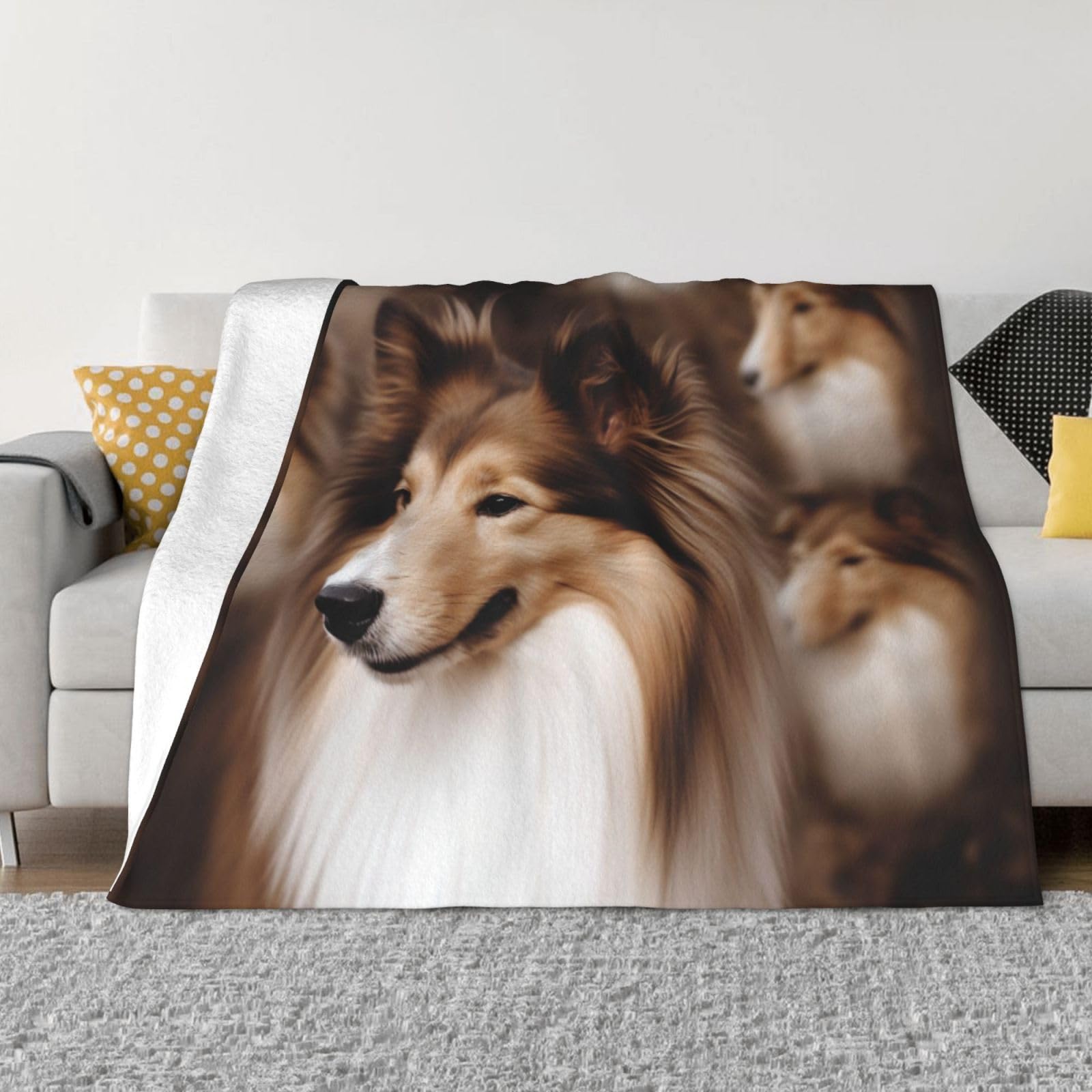 Couverture polaire Shelties plaid doux pour vos soirées cocooning sur le canapé
