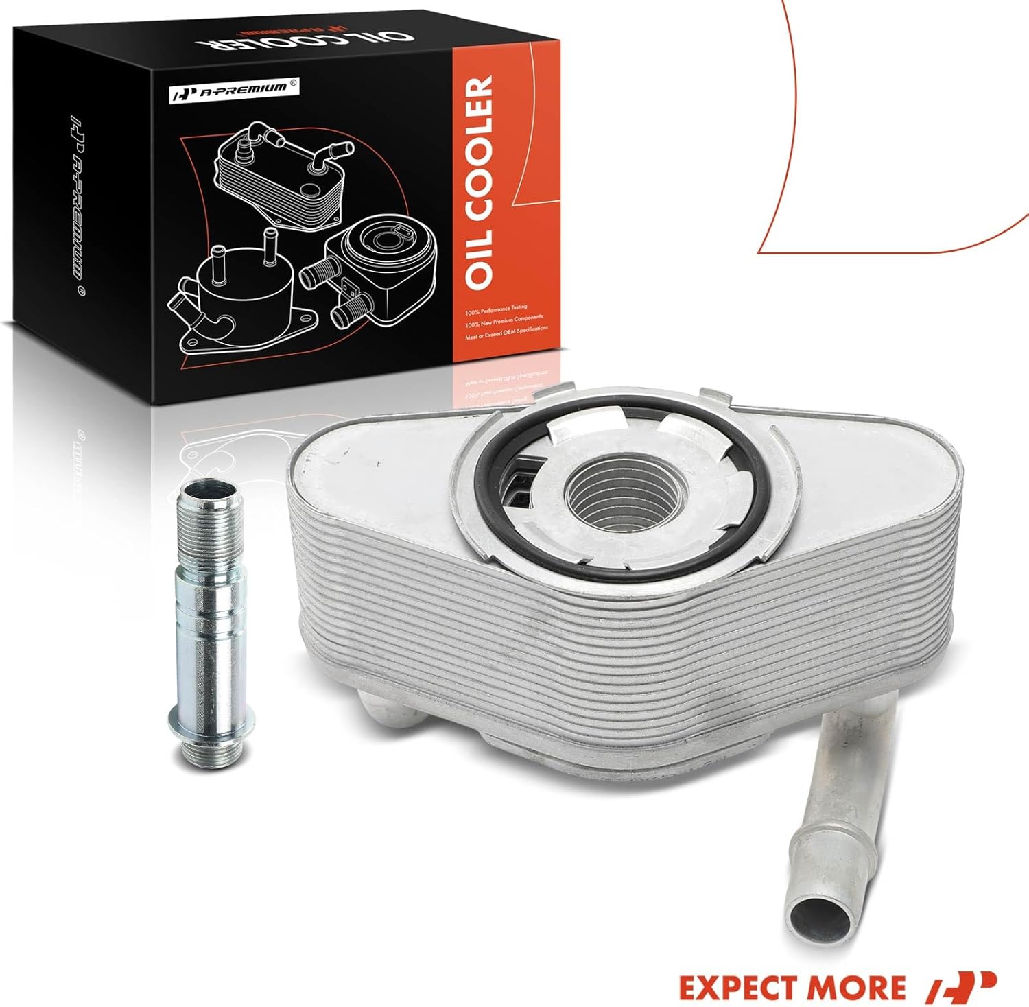 A-Premium Engine Oil Cooler Compatible with Ford Mustang 2015-2023 5.0L
