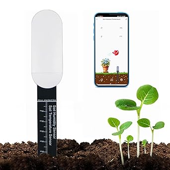 Smart Soil Moisture Meter Zigbee Soil Moisture Sensor with App Control, Historical Record, Soil Tester with Moisture/Temperature Sensor, Tuya Zigbee Hub Required, Soil Meter for Garden, Plants