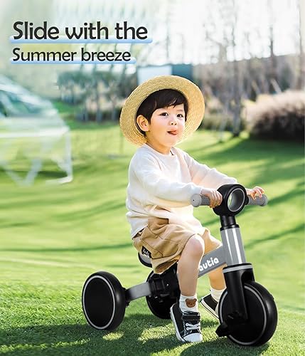 Miniatura 3 de Triciclo para niños pequeños de 1 a 3, bicicleta de equilibrio 4 en 1 para bebés de 1 a 2 años, regalo de bicicleta para niños con pedales extraíbles