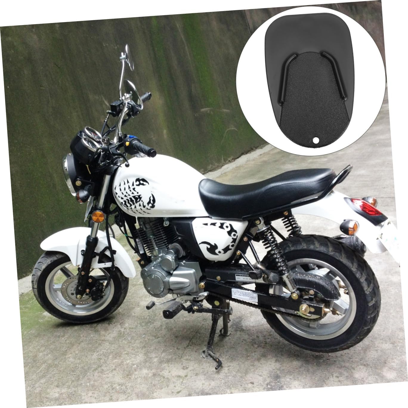 1pc Motorcycle Kickstand Pad Lightweight Non- Side Stand Extension Plate for Enhanced Stability Compact Design Fits Bags for Parking and Protecting Garage Floors