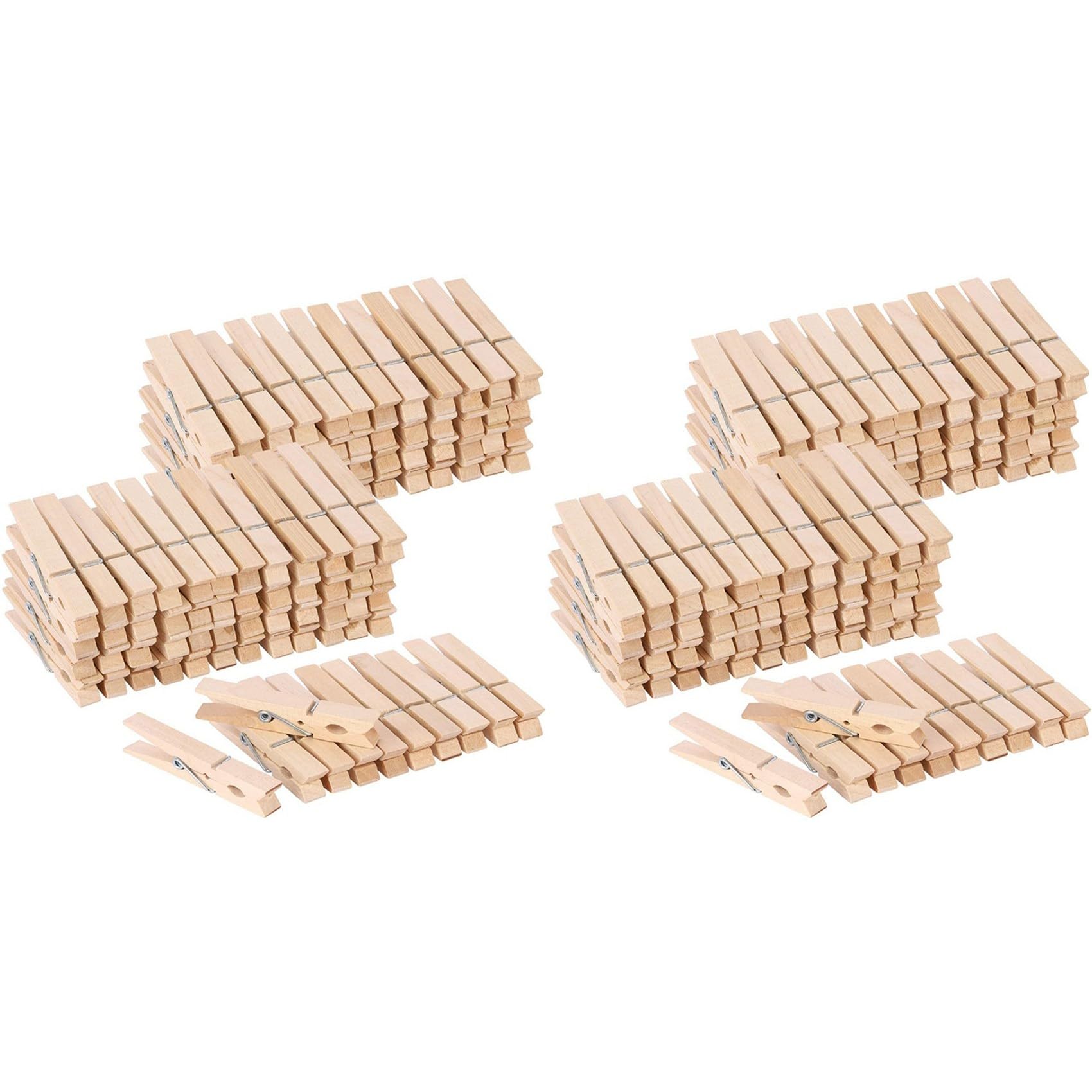 Onchdbfhuu 200Pcs Large Wooden Clothespins Bulk Heavy Duty Clothes Pins for Laundry Hanging Clothing Crafts Pictures 9CM