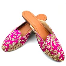 Chandrakala Bridal Mojaris for Women Flats Punjabi Jutti WF138-P