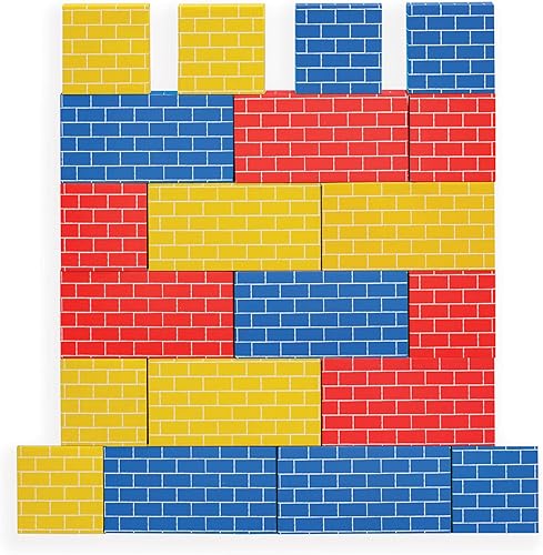 Bankers Box at Play Bloques de construcción de cartón, paquete de 20, bloques de juguete Montessori grandes y medianos para niños y familias