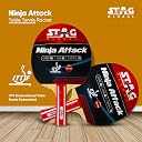 STAG GLOBAL Super ITTF Approved Table Tennis Racket | Speed 65, Spin 75, Control 95 | Wood Blade with Flared Handle | Perfect for Intermediate Training, School & Club Matches (Super) gallery image