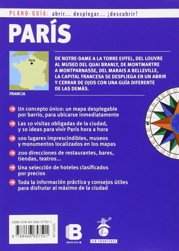París (Plano-Guía): Visitas, compras, restaurantes y escapadas