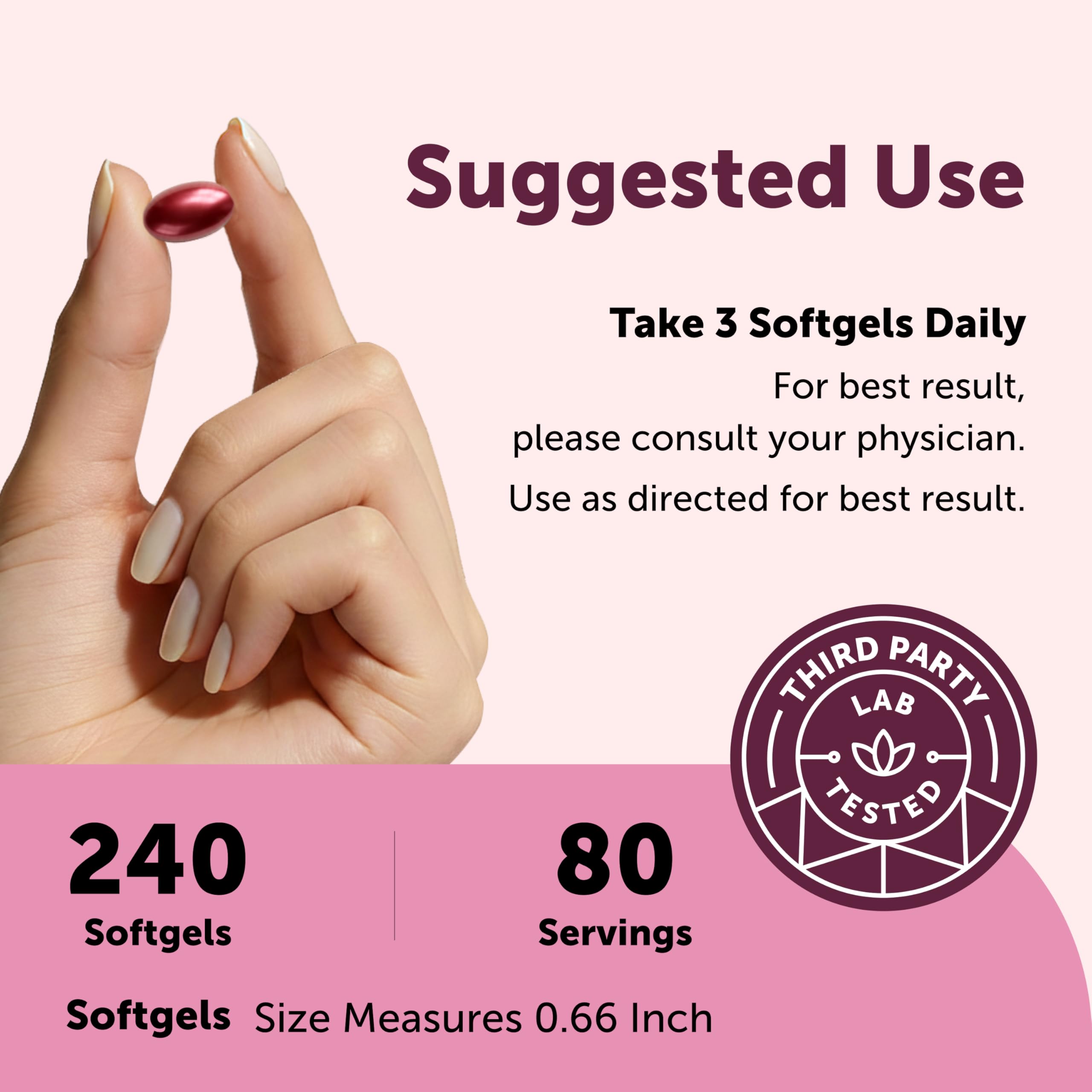Micro Ingredients Ashwagandha for Women 600 mg Per Serving, 240 Softgels | 8-in-1 Ashwagandha Supplement with Magnesium Glycinate, L-Theanine, Sea Moss | Made with MCT Oil | Non-GMO, Gluten Free — Amazon image 3