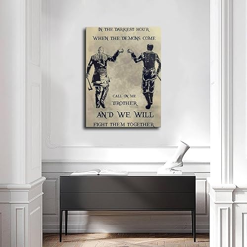 Miniatura 3 de Póster en lienzo con texto en inglés In The Darkest Hour, When The Demons Come, Call on Me Brother, In The Darkest Hour, Call on Me Brother,