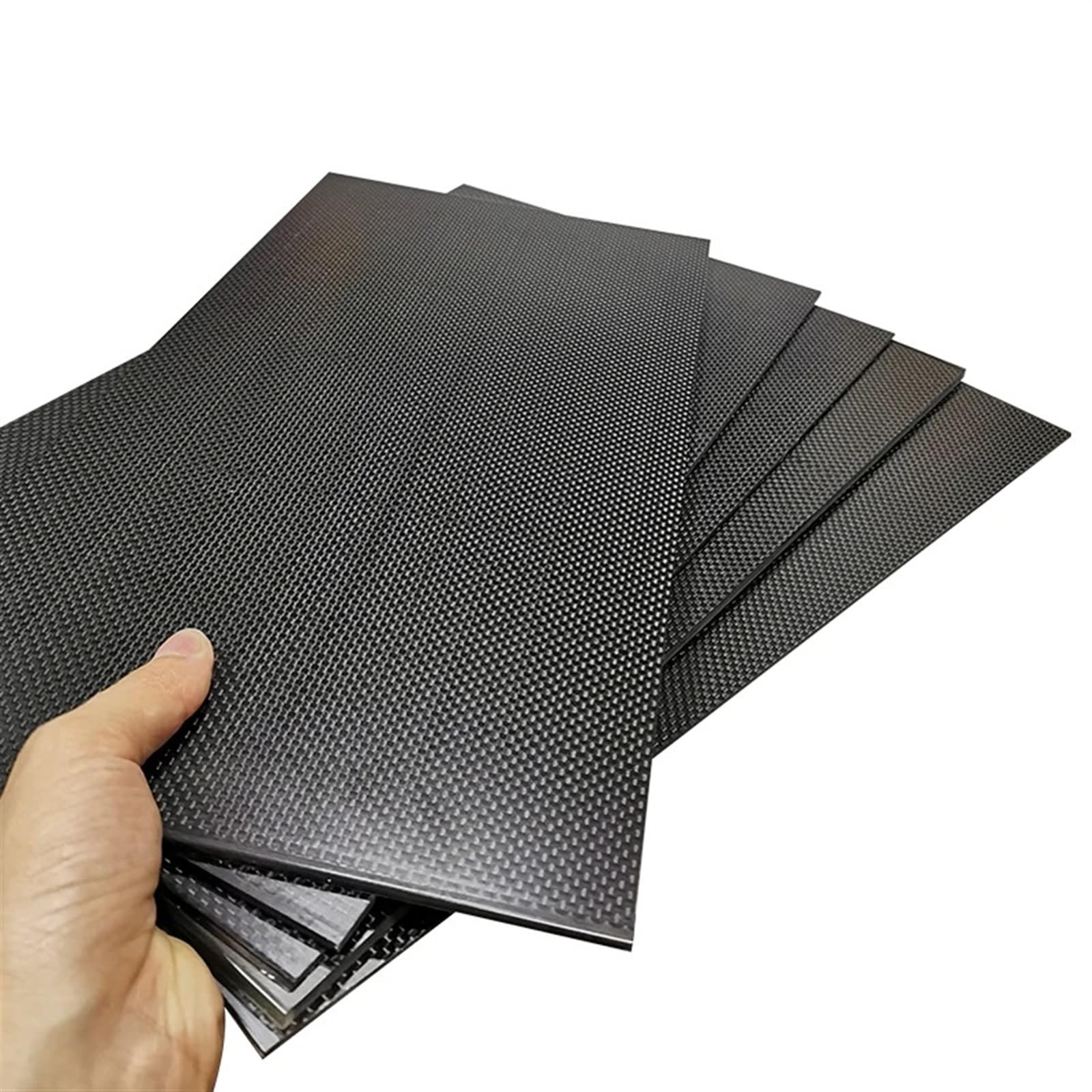 Carbon Platte 500 x 500 mm Kohlefaserplatte, Twill, glänzend, matt, 0,25–5 mm Dicke, echtes Plattenmaterial for RC Für Handarbeit, Restaurierung von Teilen(1.0mm Twill Glossy)