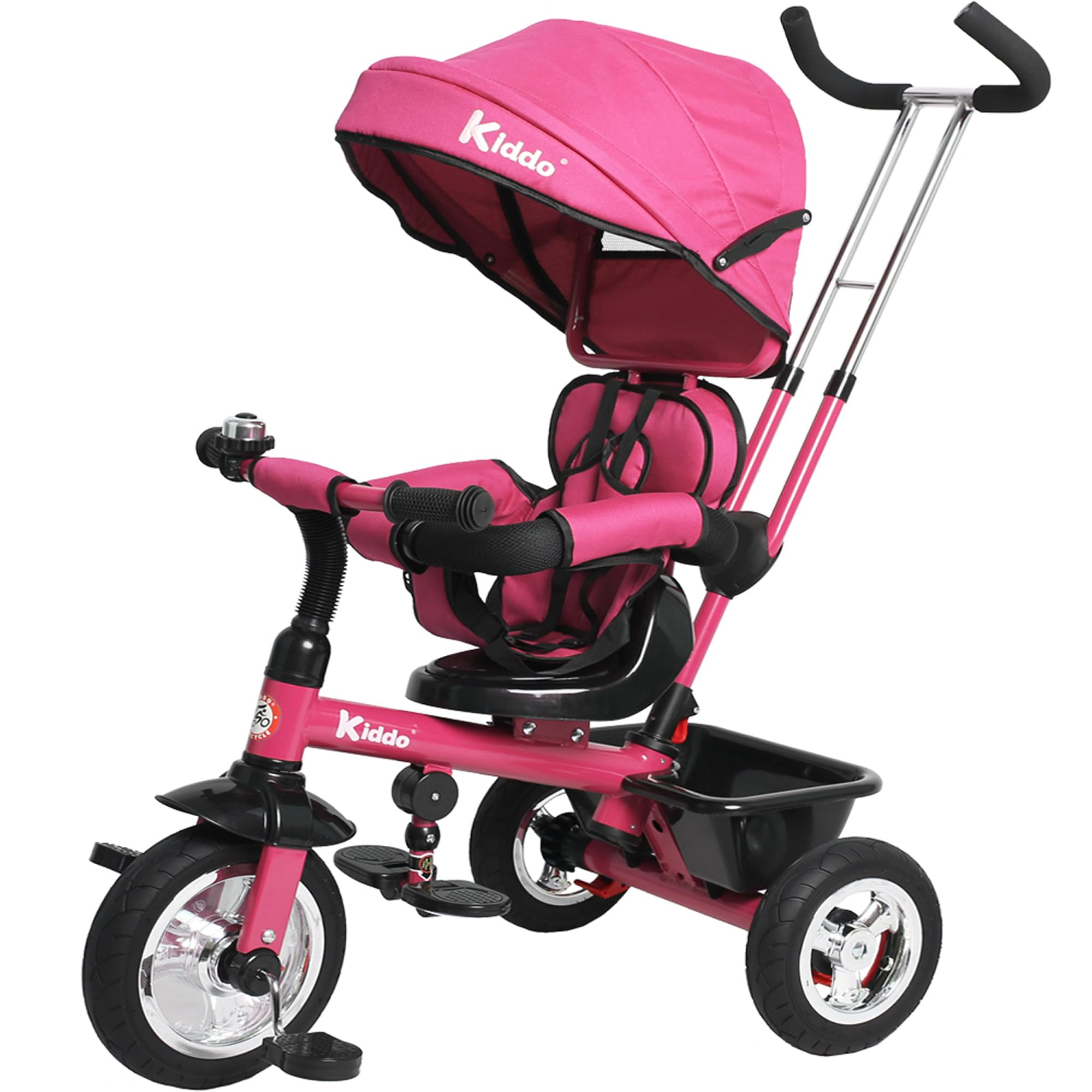 Kiddo - 4-in-1 Convertible Trike - Pink - Kids Trike
