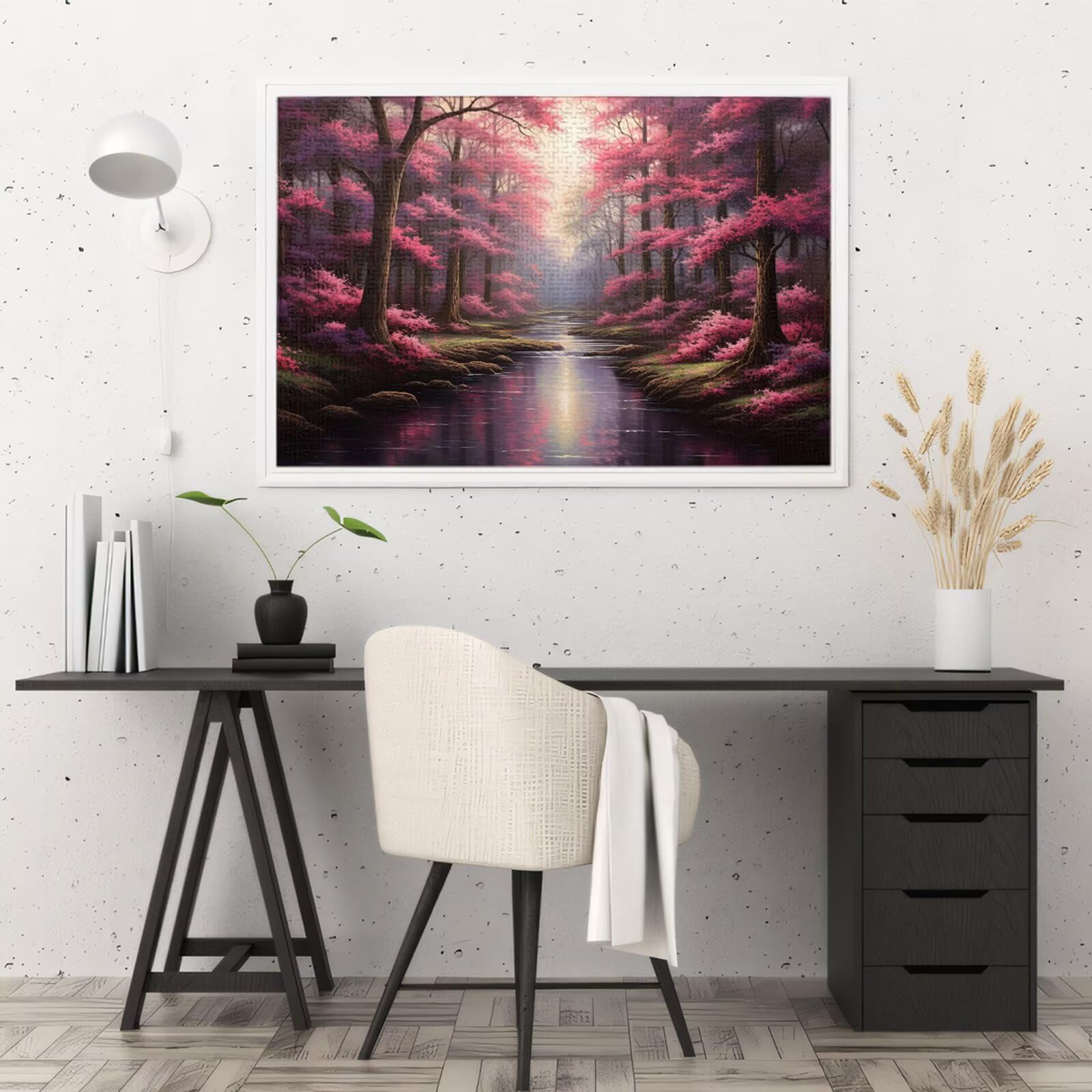 5000 sztuk puzzli dla dorosłych, kreatywne niemożliwe puzzle dla dorosłych, początkujących, duża drewniana układanka z plakatem i pudełkiem do przechowywania, prezenty dla kobiet, motyw: drzewo i las