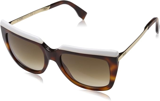 Fendi FF 0087/S JD Cum 53 Occhiali da Sole, Bianco (Whtehvn Gold/Brown SF),  Donna : Amazon.it: Abbigliamento
