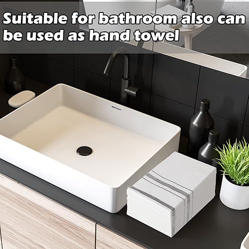 Miniatura 5 de Paquete de 200 toallas de mano desechables para baño, servilletas de cena, servilletas desechables para invitados, servilletas de baño decorativas,