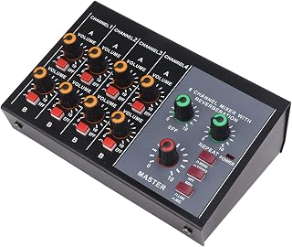 Mixer de Som Compacto, Kit de Mixer de Som Com Ajuste Independente de Volume Metal Caixa de Metal AC 100V-240V para Casa