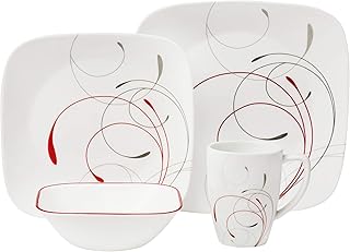 Square 16-Piece Dinnerware Set, Splendor, Service for 4