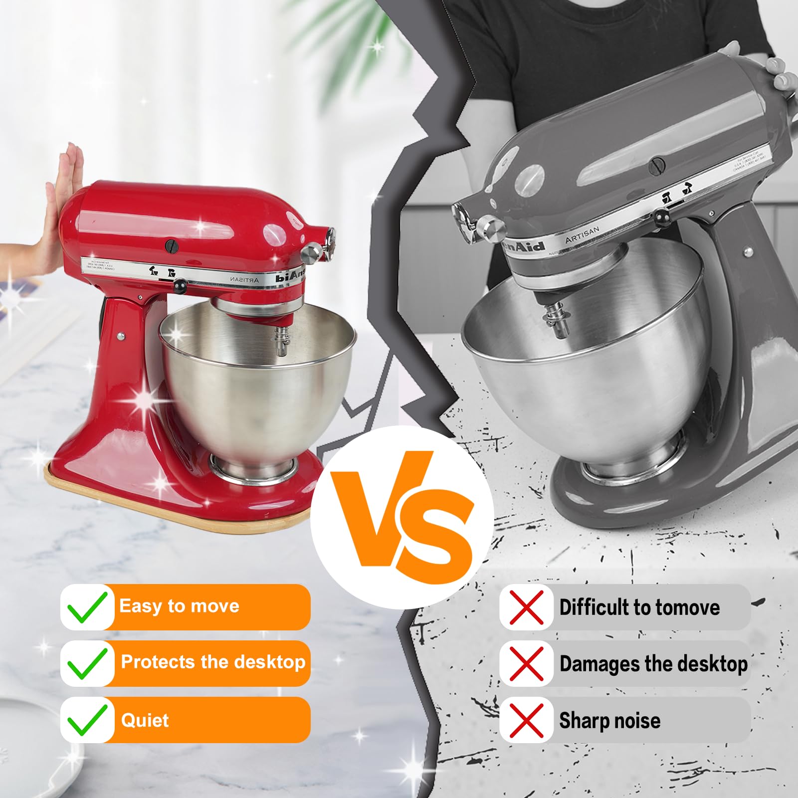 30x35cm elettrodomestico da cucina tappetino scorrevole Mixer Mover tappetino scorrevole per TM6 TM5 piccolo organizzatore da cucina