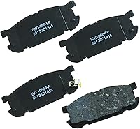 Vista 233 de Pastillas de freno traseras cerámicas Bendix Premium SBC1337 para Cadillac CTS 2014-2008, SRX 2016-2010, Chevrolet Camaro 2015-2010, Saab 9-4X 2011