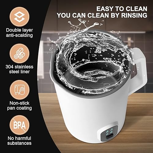 Miniatura 6 de Espumador de leche, espumador y calentador de leche eléctrico, vaporizador de leche 4 en 1, espumador automático de leche y máquina de espuma con