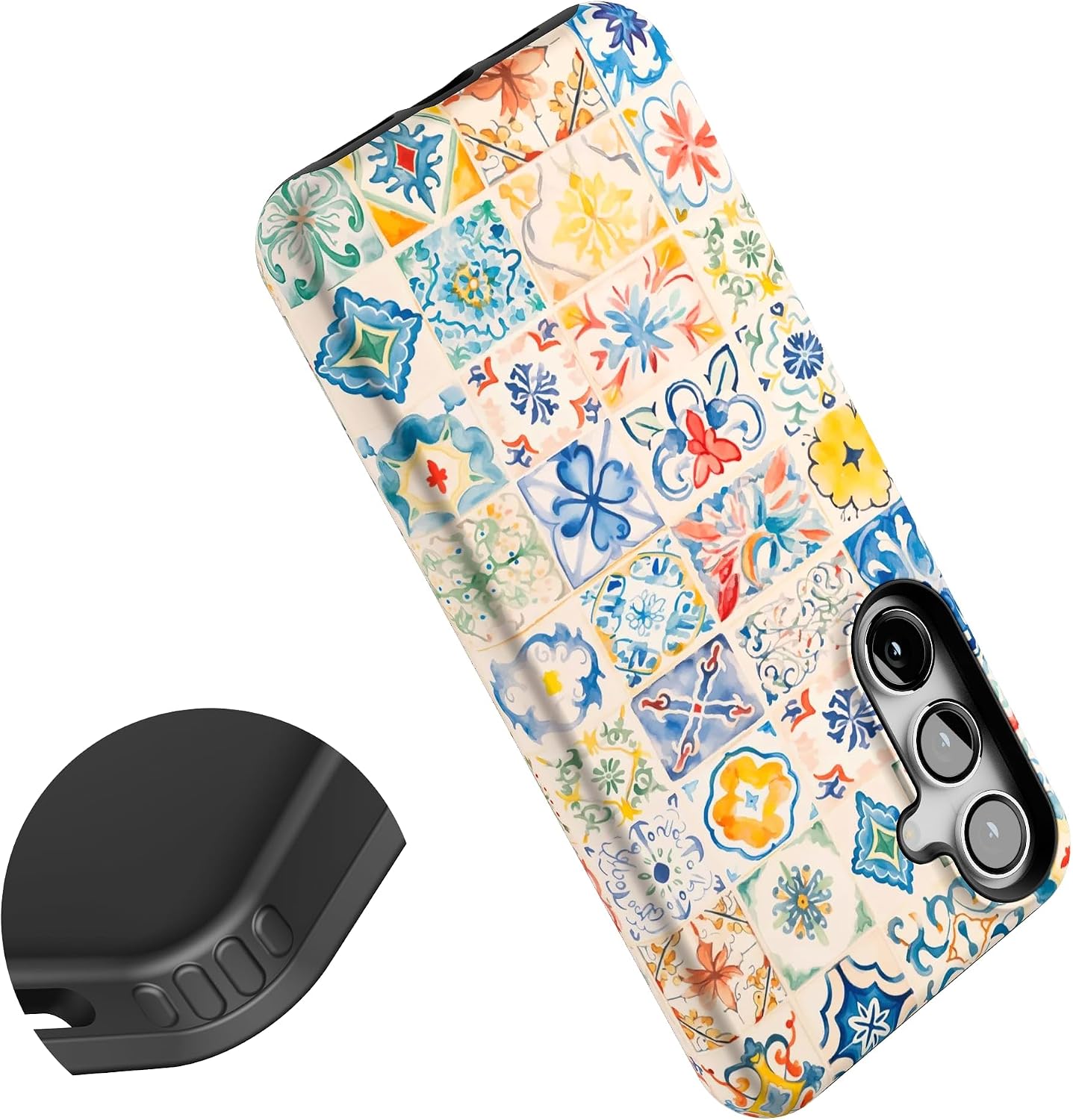 Casely Galaxy S24 Plus Case | Tuscan Tiles | Dolce Vita | Essential Slim Dual-Layer Protective Design