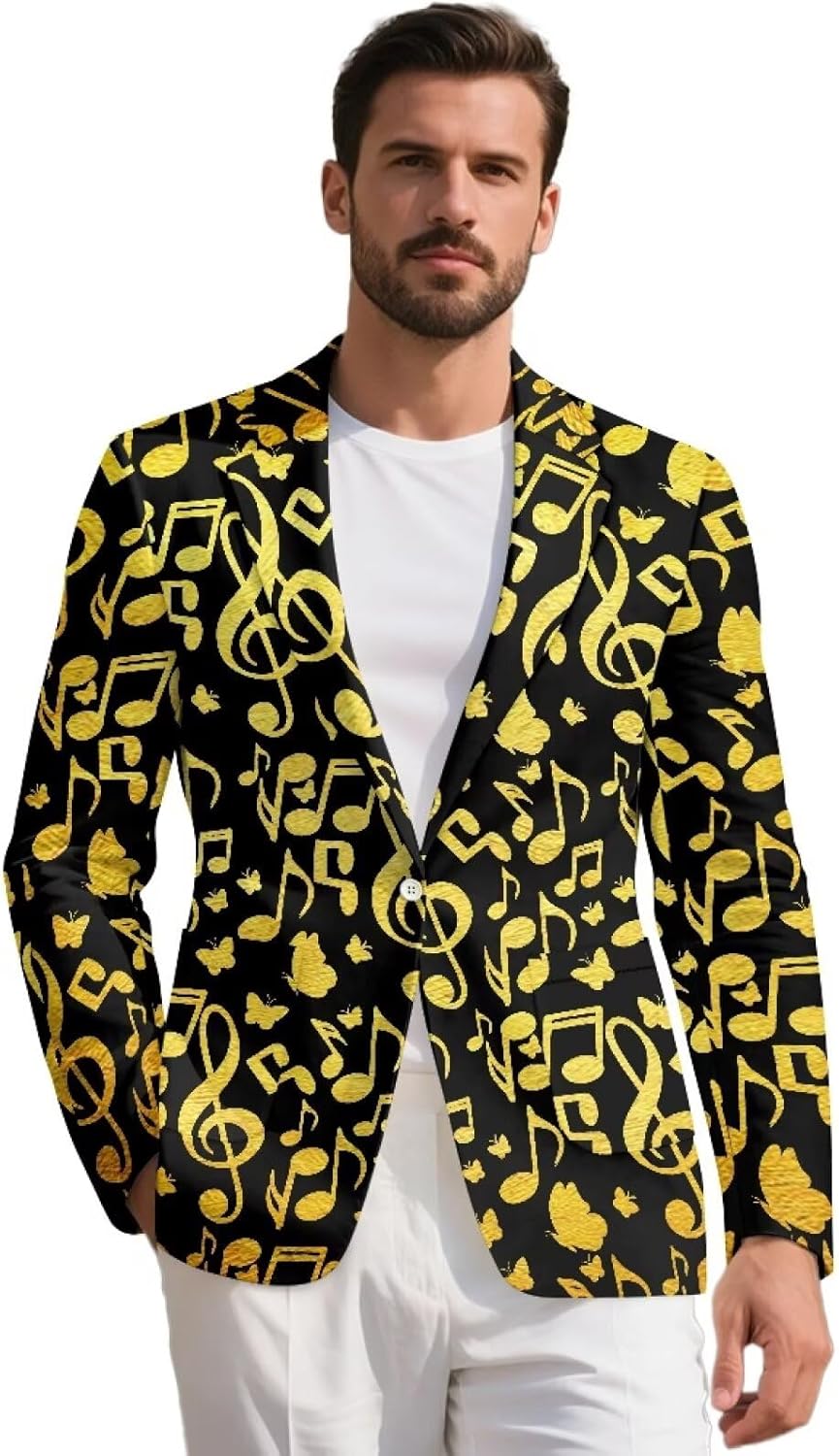 Mumeson Men's One Buttons Blazers Slim Fit Casual Lined Suit Jacket with Pockets Lightweight Sports Coat