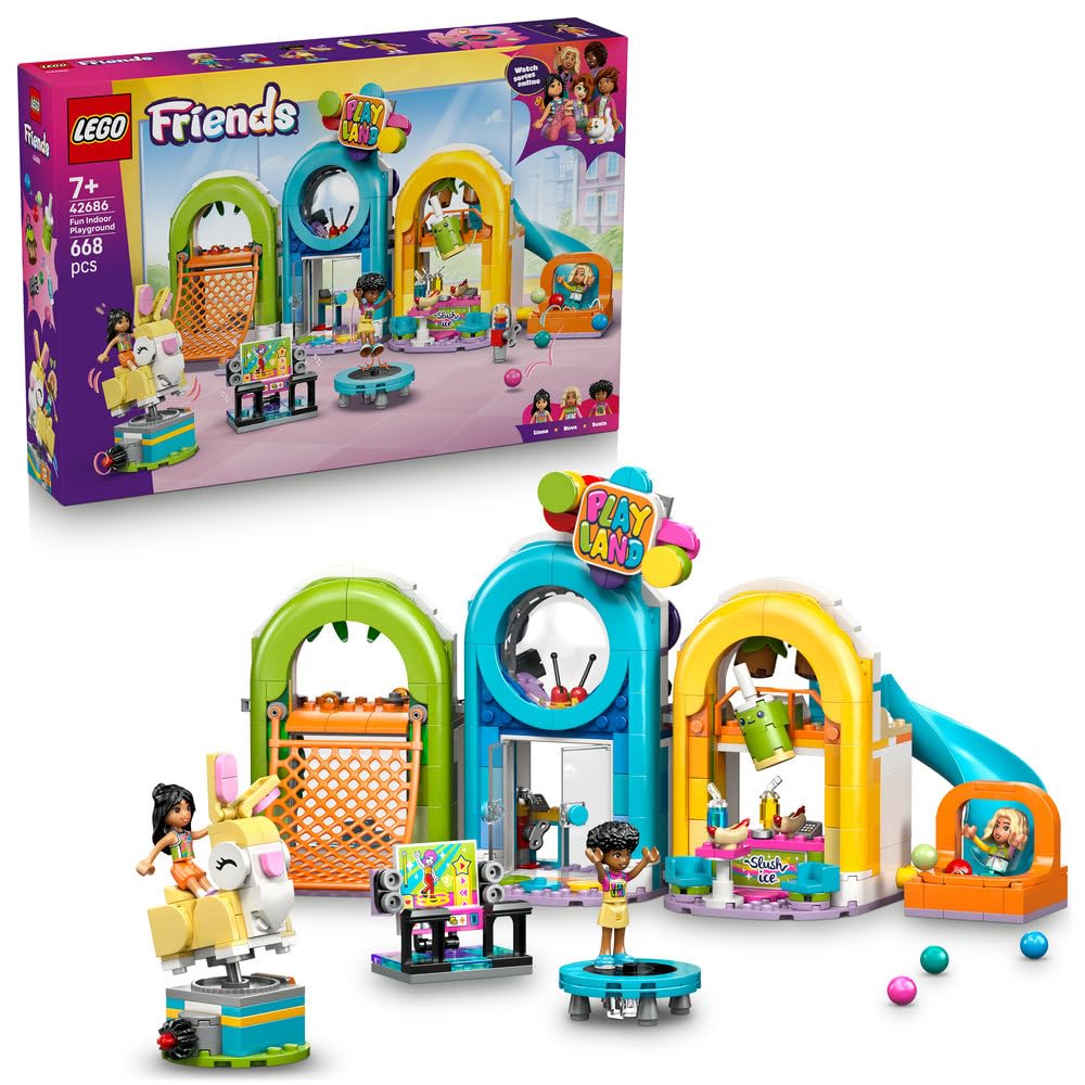 LEGO Friends Niezwykła sala zabaw 42686 | Sala zabaw, kreatywny zestaw, prezent dla dziewczynki i chłopca 7+, 668 elementów