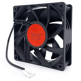 Upgraded Precision Control Fan Replacement for Char-Griller Gravity Fed 980 Charcoal Grill, 3800RPM Turbo Fan Helps Grill Reach Set Temperature Quickly 120mm