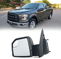 Vista 12 de Espejo Lateral del Lado del Pasajero Derecho con Ensamblaje de Vidrio de Punto Ciego Compatible con Ford F150 2015-2020 Con Luz de Giro Eléctrica 6