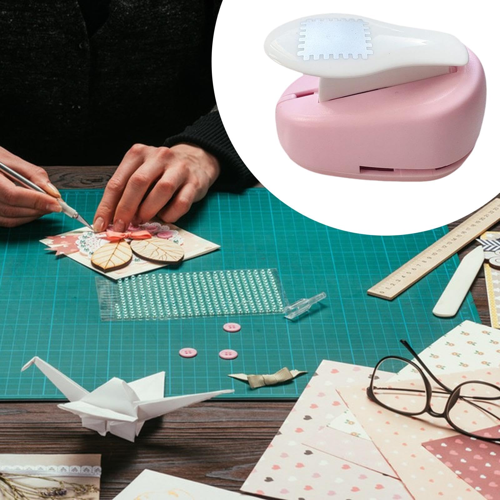 Enakshi®, punzonatrice per francobolli, per progetti artistici e artigianali, diari, lavori di carta, scrapbooking, scrapbooking, strumenti per scrapbooking, punzonatura di carta