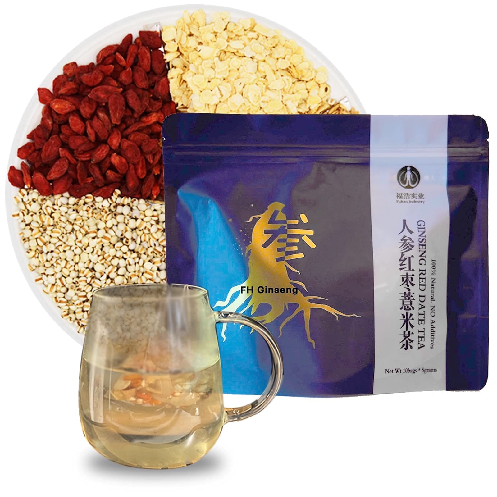 Buy FH GinsengGinseng Red Date Tea Pure Natural Wellness Chinese