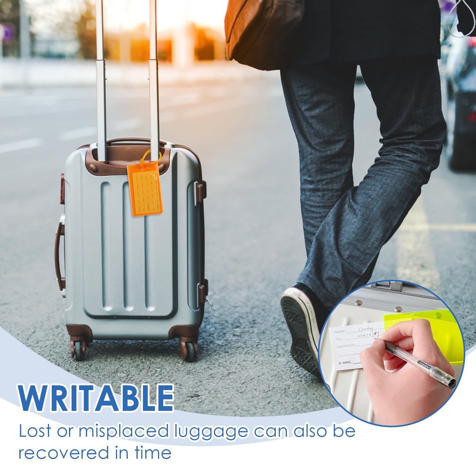 Lot De 6 Sangles Et étiquettes Pour Bagages, étiquettes De Valise