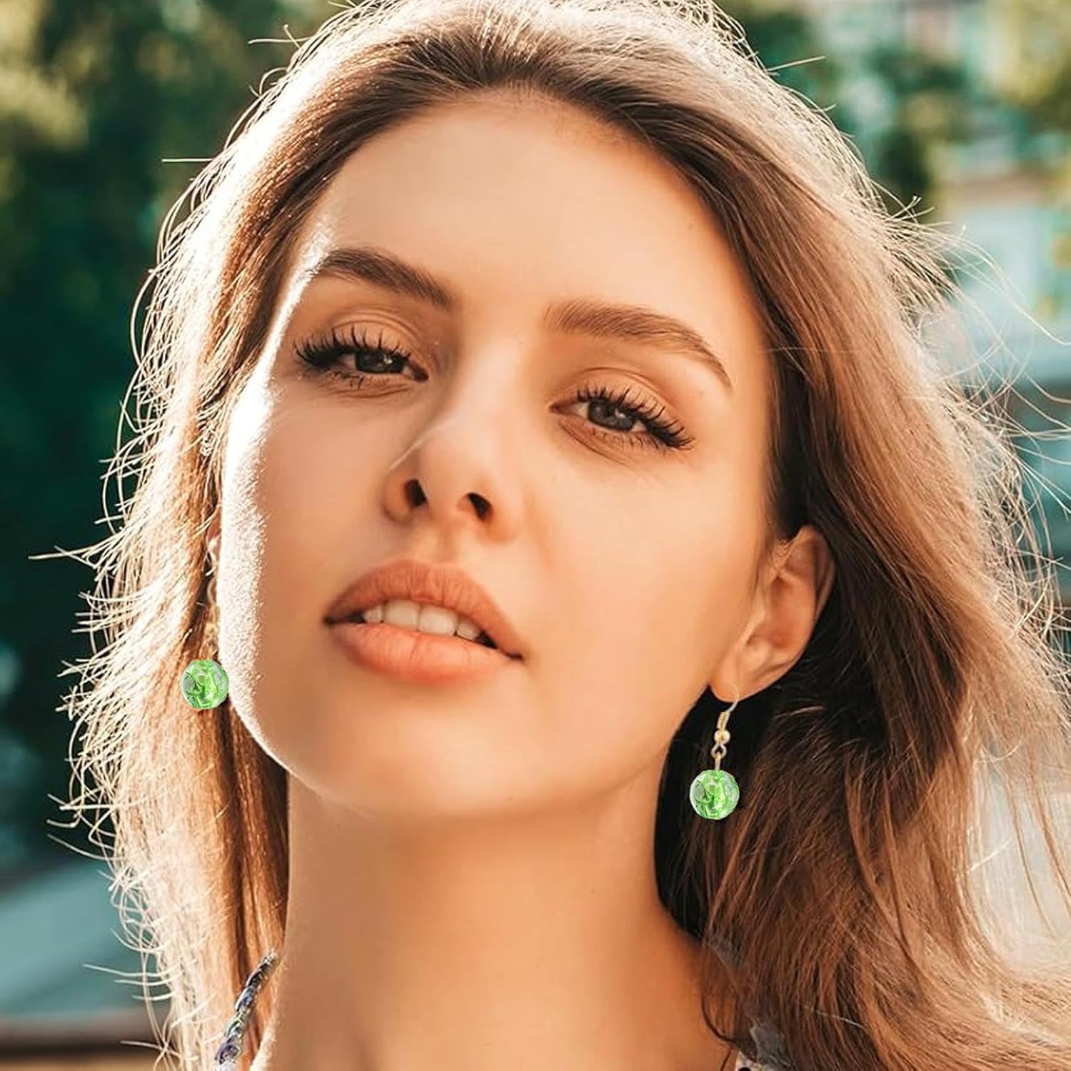 100 Pcs Round Beads for Jewelry Making, Acrylic Circle Spacer Bead with Star Pattern, Loose Sparkly Clear Decorative Beads Kits for Bracelets Earring Crafts Keychain Supplies (Colorful,9.3x9.7mm) - Image 4